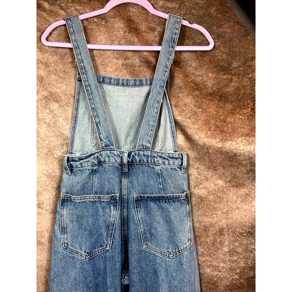 Wide Leg Denim Loose Jumper One Piece We Wore What Bib Overalls size 26 - Picture 12 of 13